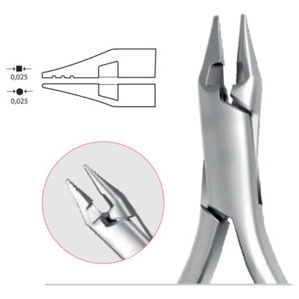 Bird Beak Plier with Cutter and Grooves 0,7 mm